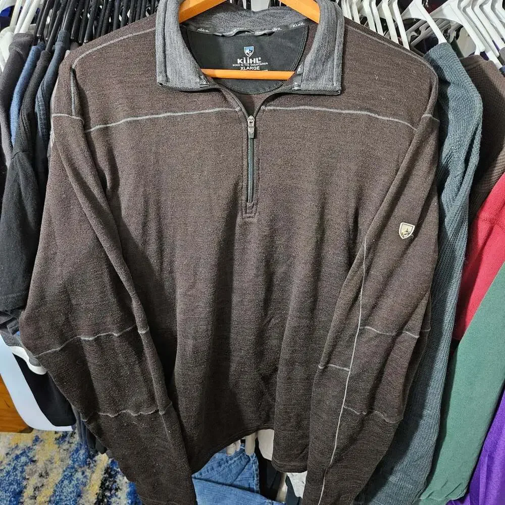 Kuhl Ryzer 1/4 Zip Pullover Size X-Large Brown